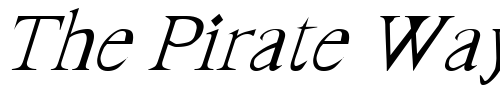 Font : FrankTimes-Italic 2 Custom Text : The Pirate Way Test your own text here Click to download or to view this font on a tshirt that can be custom printed in Bali